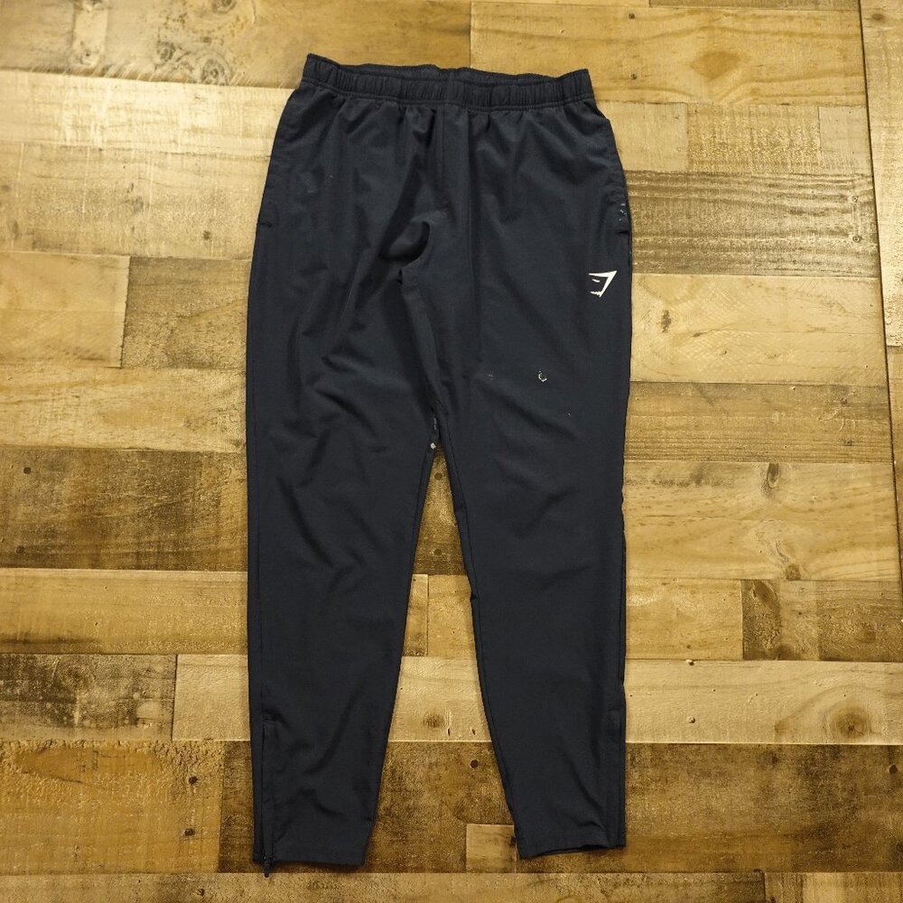 Gymshark Track‎ Pants Men's Size Medium Navy Blue Athletic Joggers (Flawed)